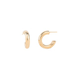 Baseline-Tube Hoops | 23mm-Earrings-18k Gold Plated-Blue Ruby Jewellery-Vancouver Canada