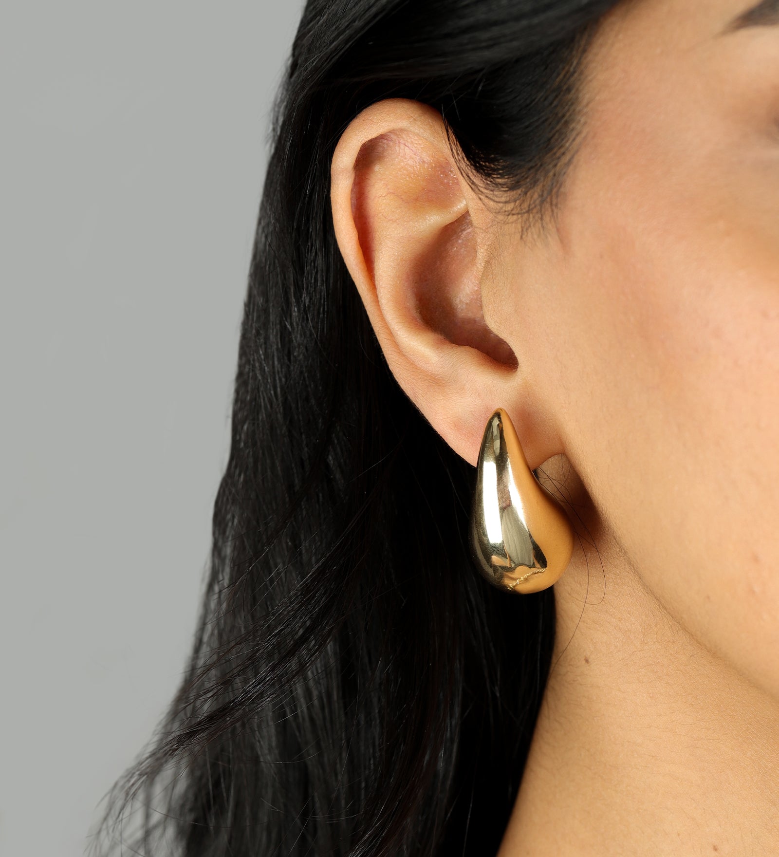 Teardrop Large Studs 18k Gold Plated