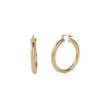 Baseline-Tube Hoops | 25mm-Earrings-18k Gold Plated-Blue Ruby Jewellery-Vancouver Canada