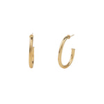 Baseline-Oval Hoops | 43mm-Earrings-18k Gold Plated-Blue Ruby Jewellery-Vancouver Canada