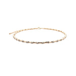 Mix Tube Beaded CZ Choker 18k Gold Plated, Cubic Zirconia