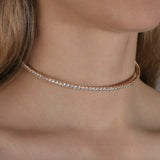 Tennis CZ Choker 18k Gold Plated, Cubic Zirconia