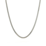 Baseline-Box Chain | 2mm-Necklaces-Rhodium Plated-18-Blue Ruby Jewellery-Vancouver Canada