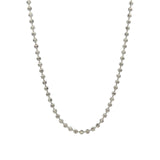 Texture Ball Necklace Rhodium Plated / 16"