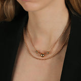 Texture Ball Necklace 18k Gold Plated / 18"