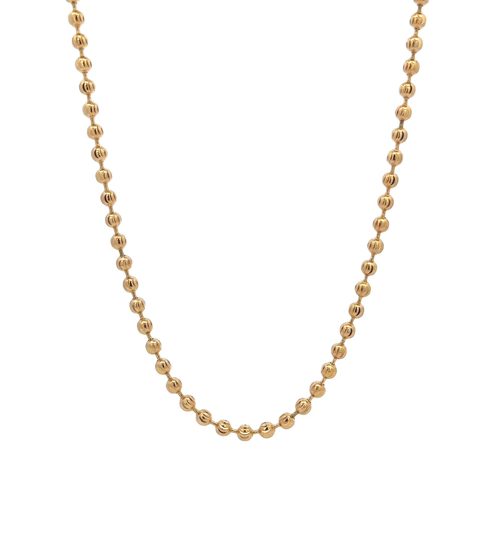 Texture Ball Necklace 18k Gold Plated / 20"