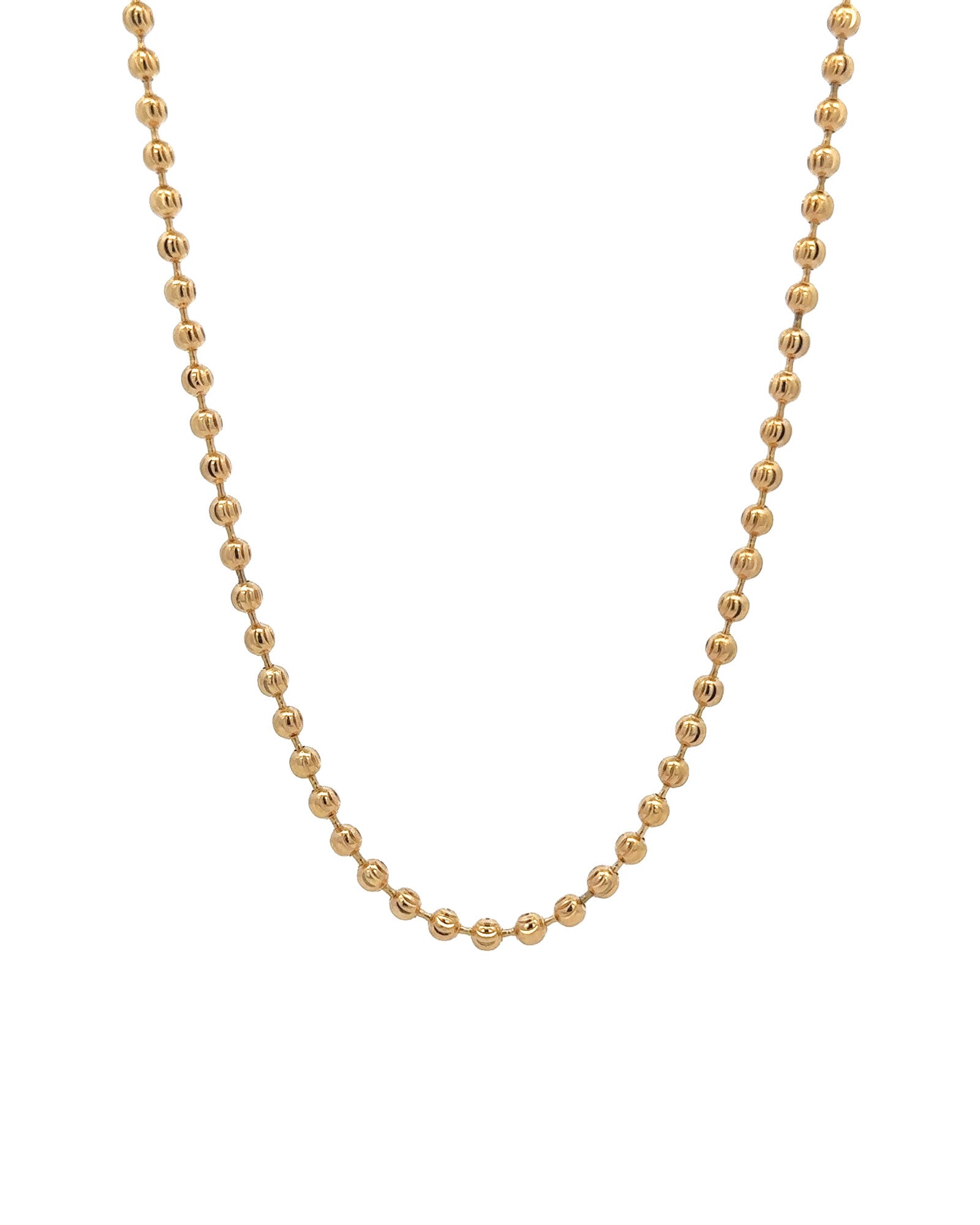 Texture Ball Necklace 18k Gold Plated / 20"