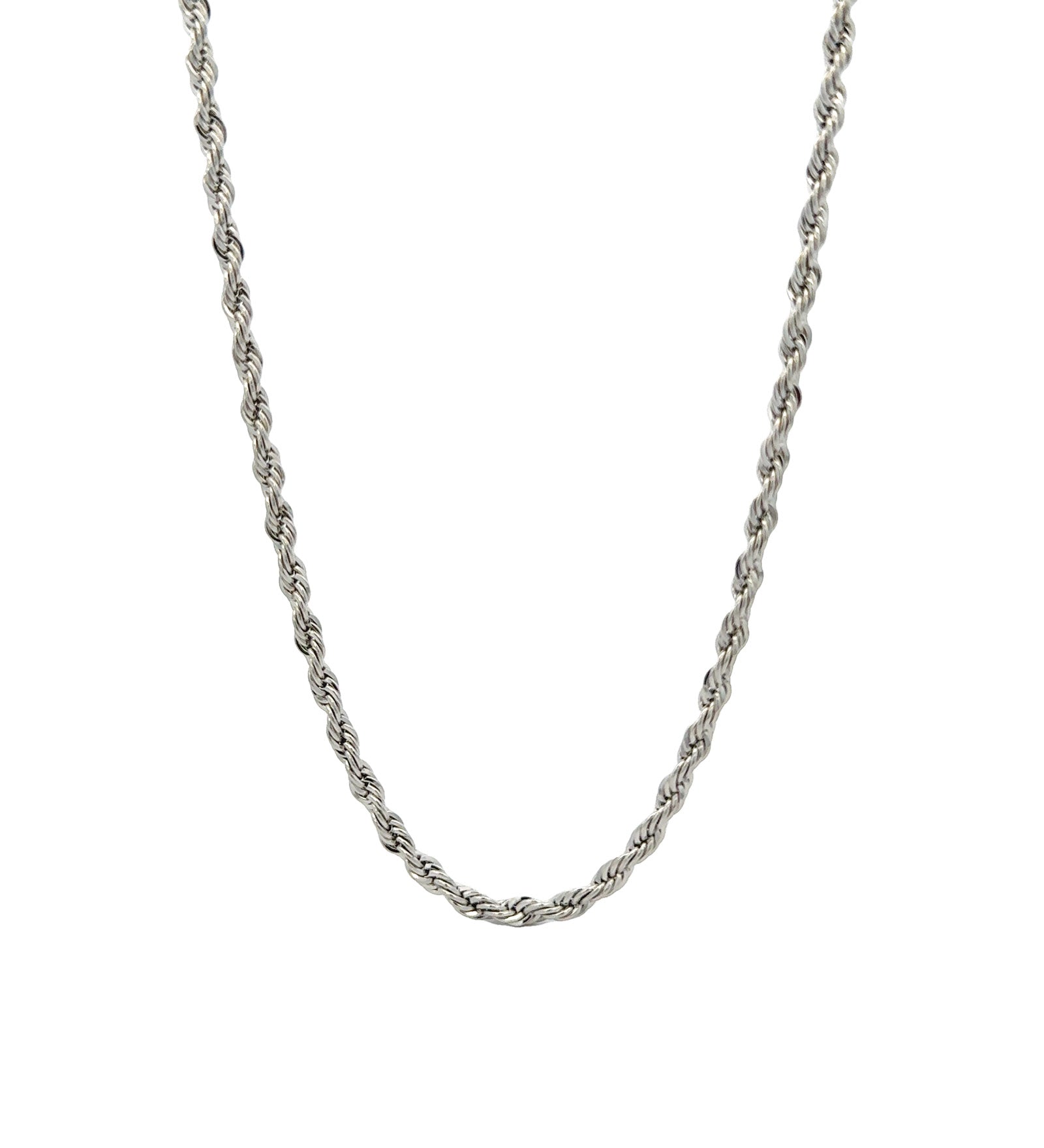 Rope Chain | 3mm Rhodium Plated