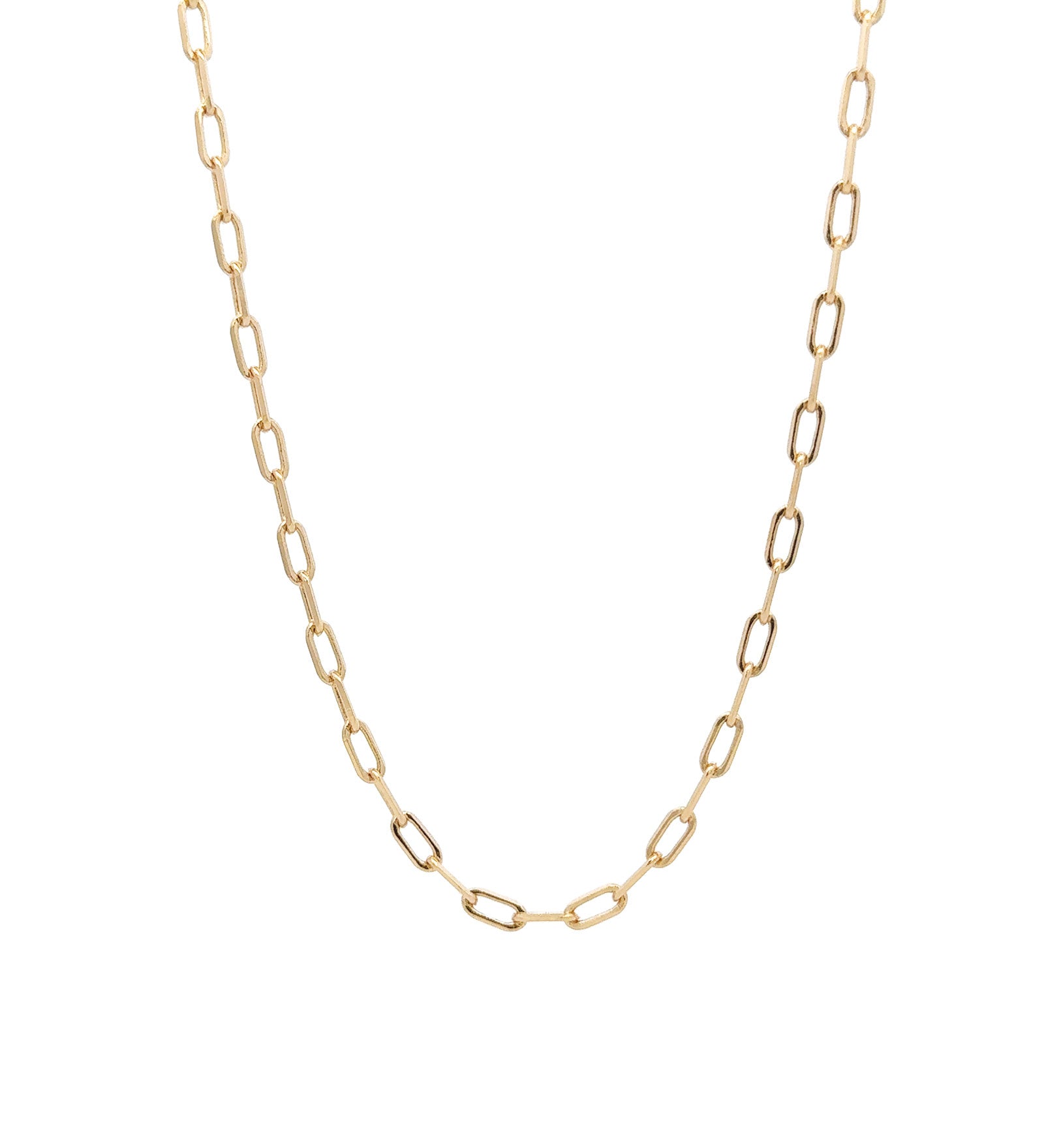 Paperclip Necklace | 3mm 18k Gold Plated