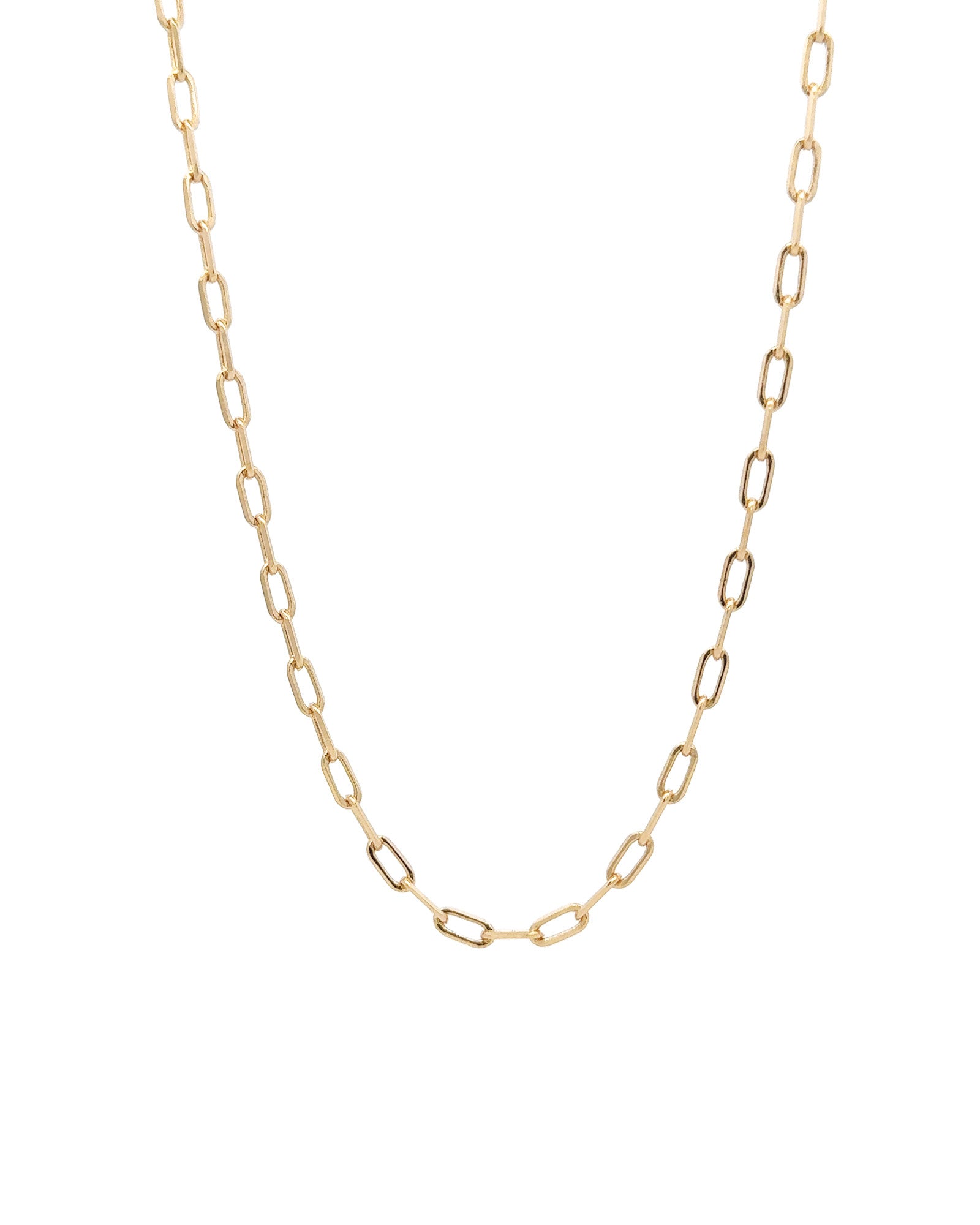 Paperclip Necklace | 3mm 18k Gold Plated