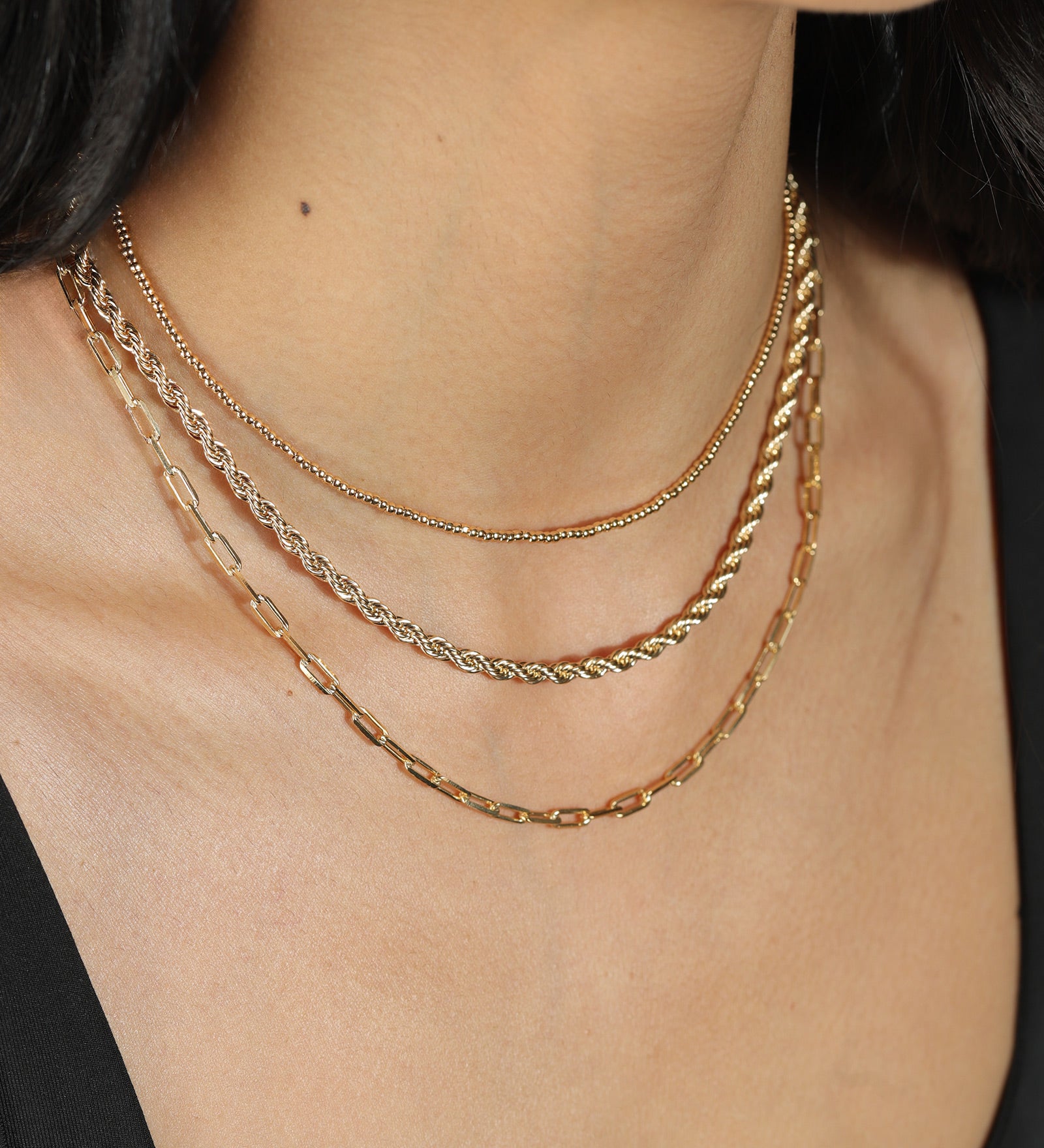 Paperclip Necklace | 3.5mm 18k Gold Plated