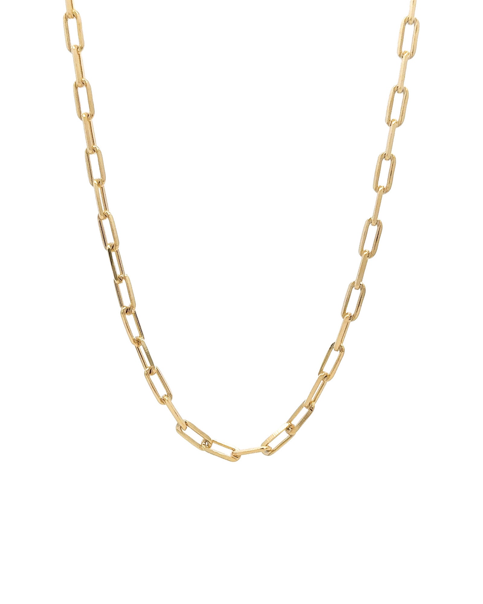 Paperclip Necklace | 3.5mm 18k Gold Plated