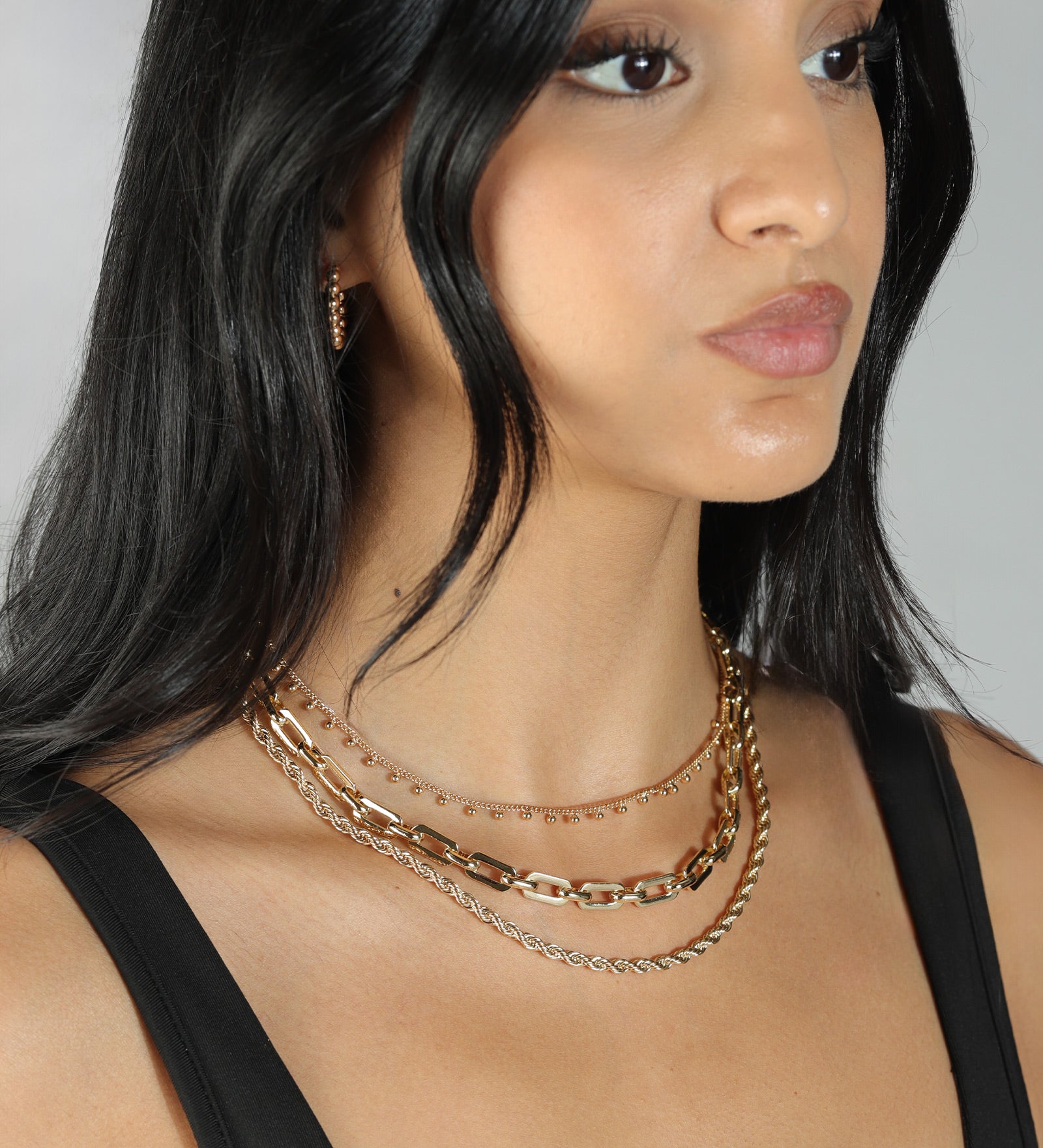 Bead Dangle Choker 18k Gold Plated