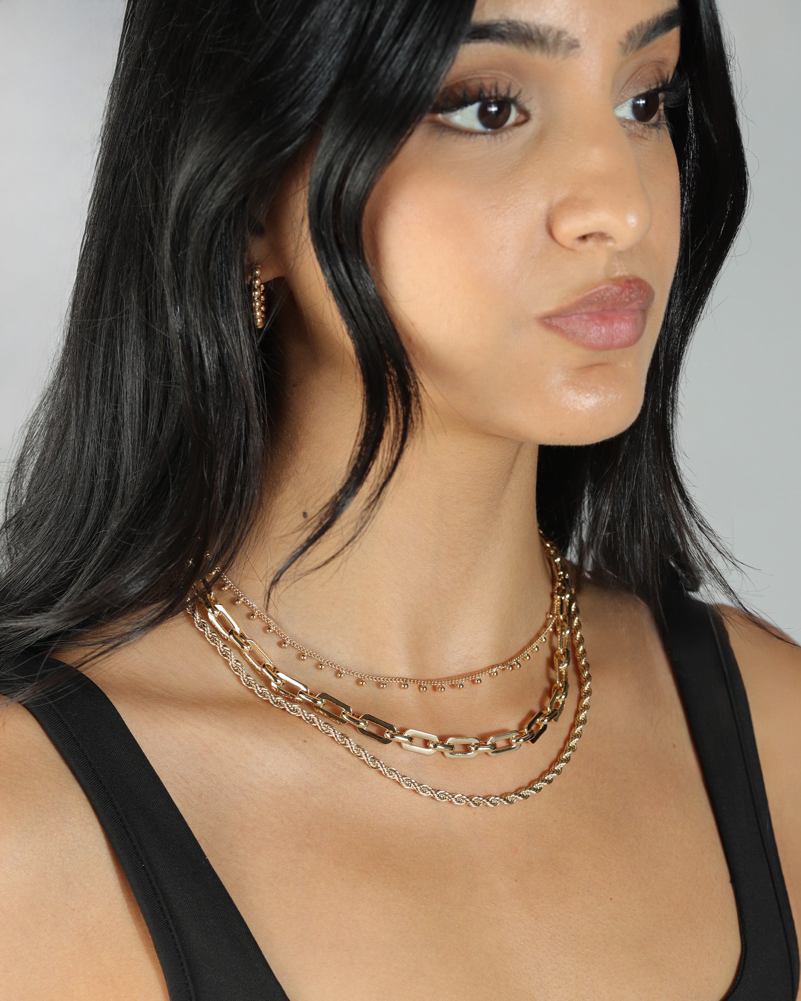 Bead Dangle Choker 18k Gold Plated