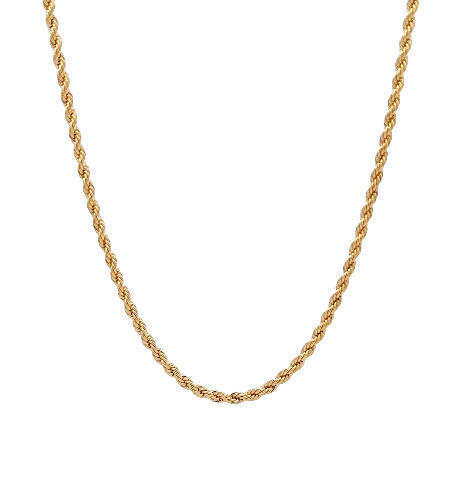 Rope Chain | 2mm 18k Gold Plated / 14"