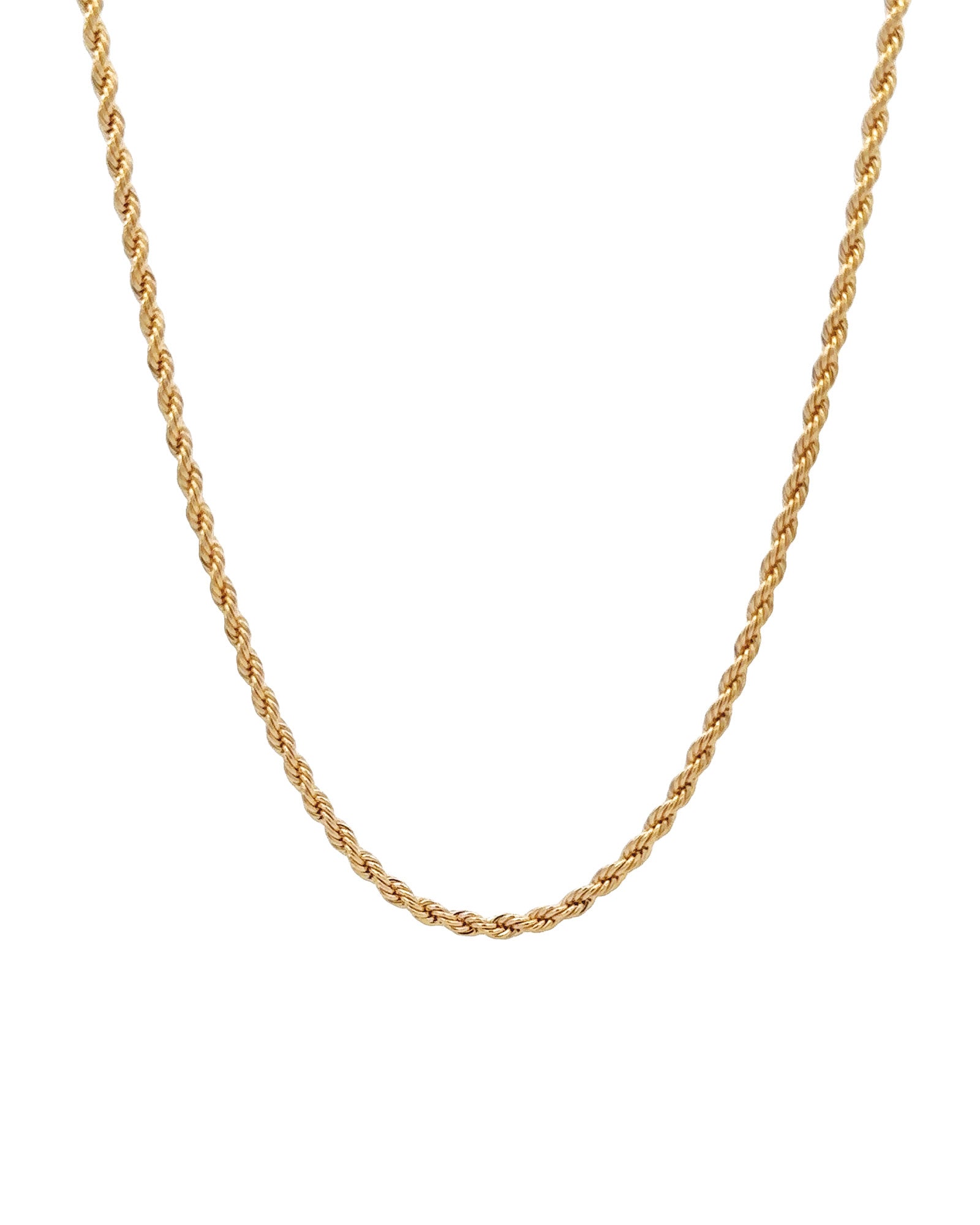 Rope Chain | 2mm 18k Gold Plated / 14"