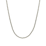 Rope Chain | 2mm Rhodium Plated / 16"