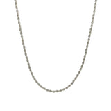 Rope Chain | 2mm Rhodium Plated / 16"