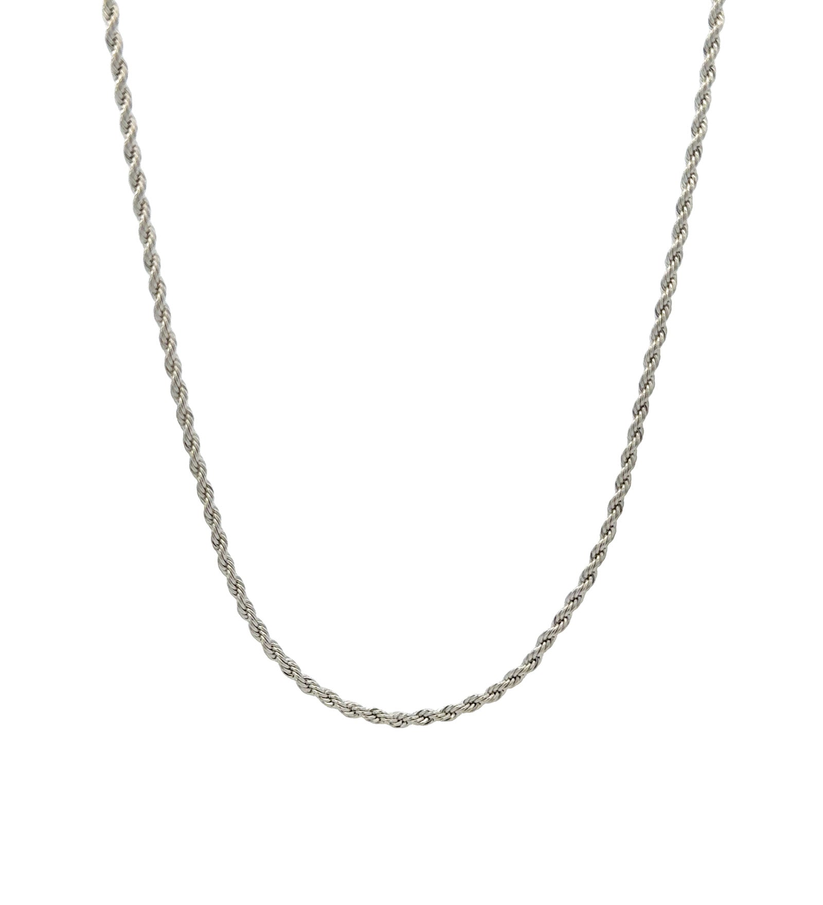 Rope Chain | 2mm Rhodium Plated / 16"