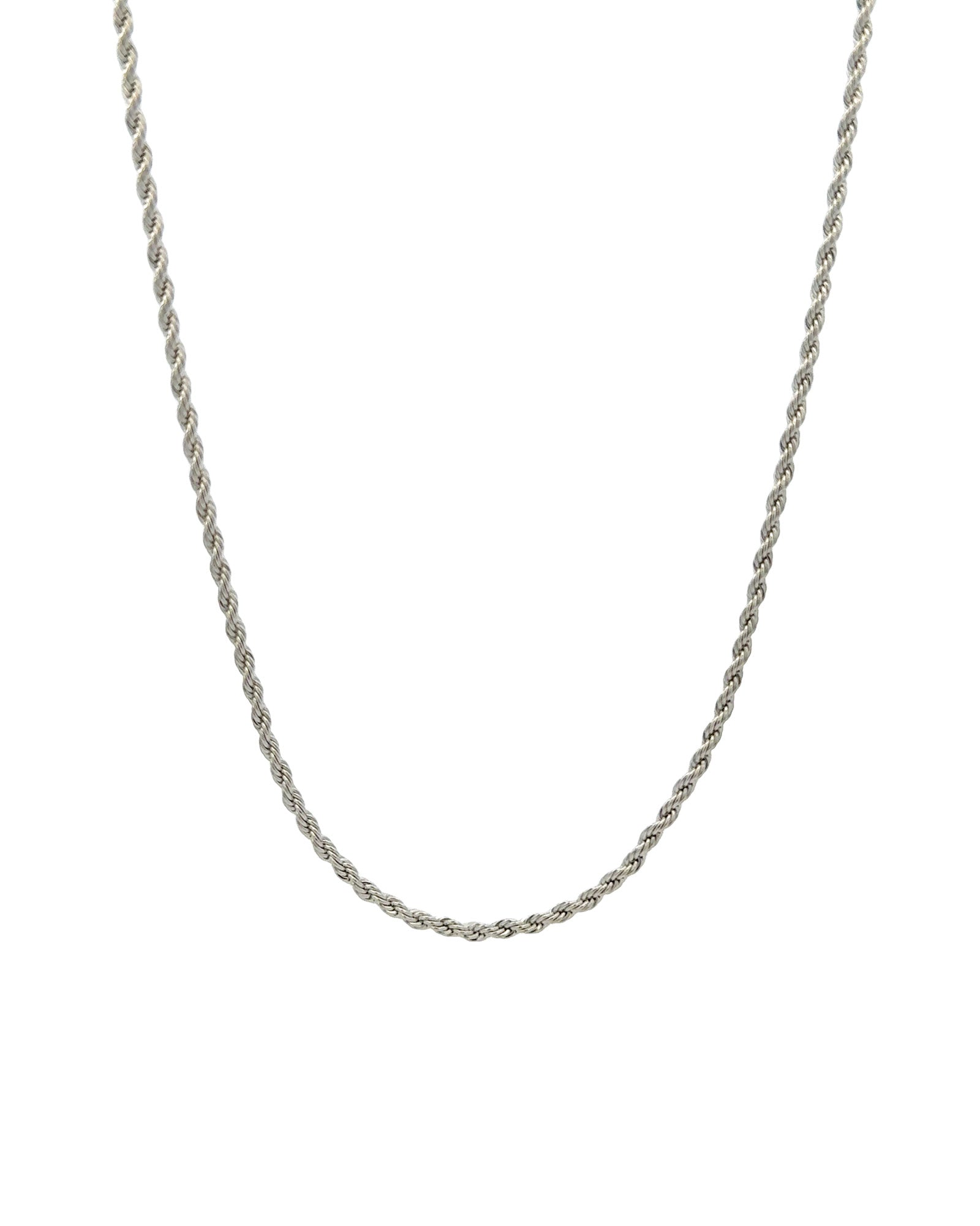 Rope Chain | 2mm Rhodium Plated / 16"