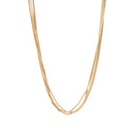 4 Row Snake Chain Necklace 18k Gold Plated