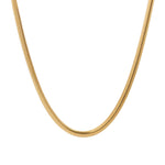 Flat Snake Necklace | 3mm 18k Gold Plated