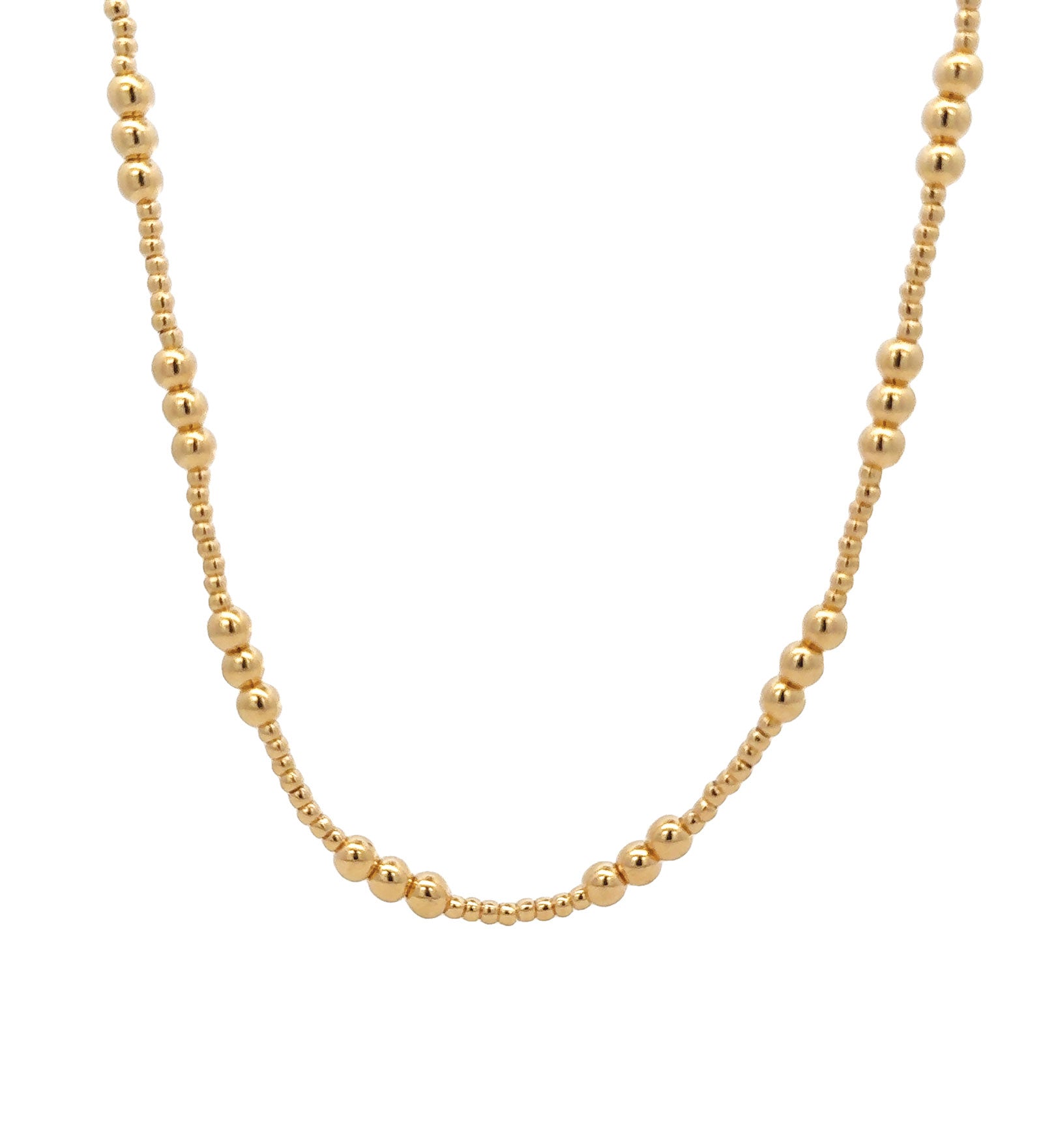 Mix Ball Chain Necklace 18k Gold Plated