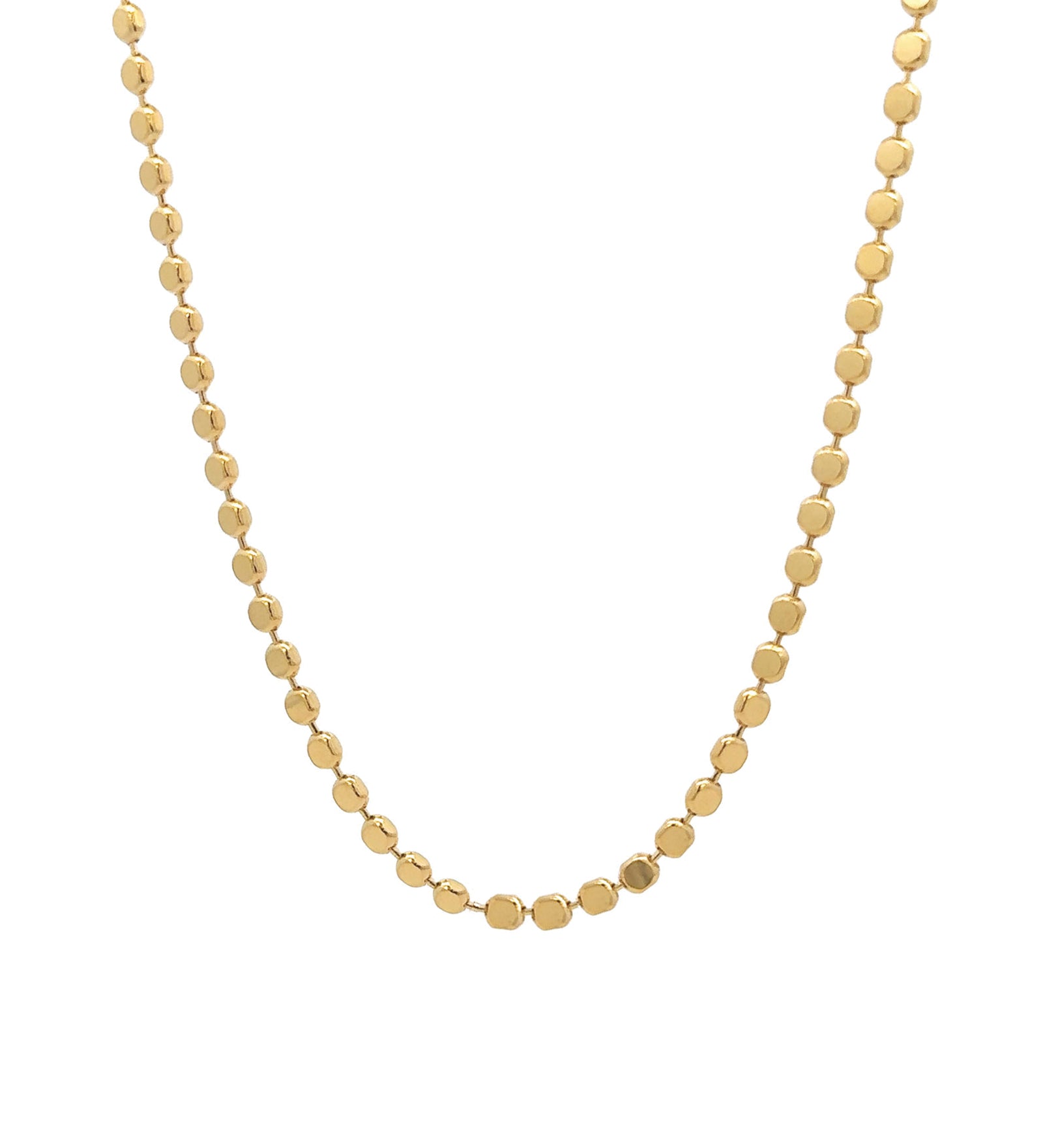 Baseline-Disc Necklace | 3mm-Necklaces-18k Gold Plated-16-Blue Ruby Jewellery-Vancouver Canada