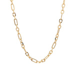 Baseline-Oval Link Necklace | 3mm-Necklaces-18k Gold Plated-16-Blue Ruby Jewellery-Vancouver Canada