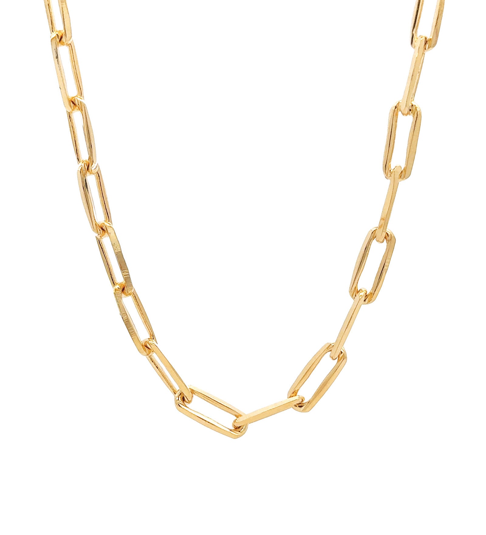 Paperclip Necklace | 5mm 18k Gold Plated / 16"