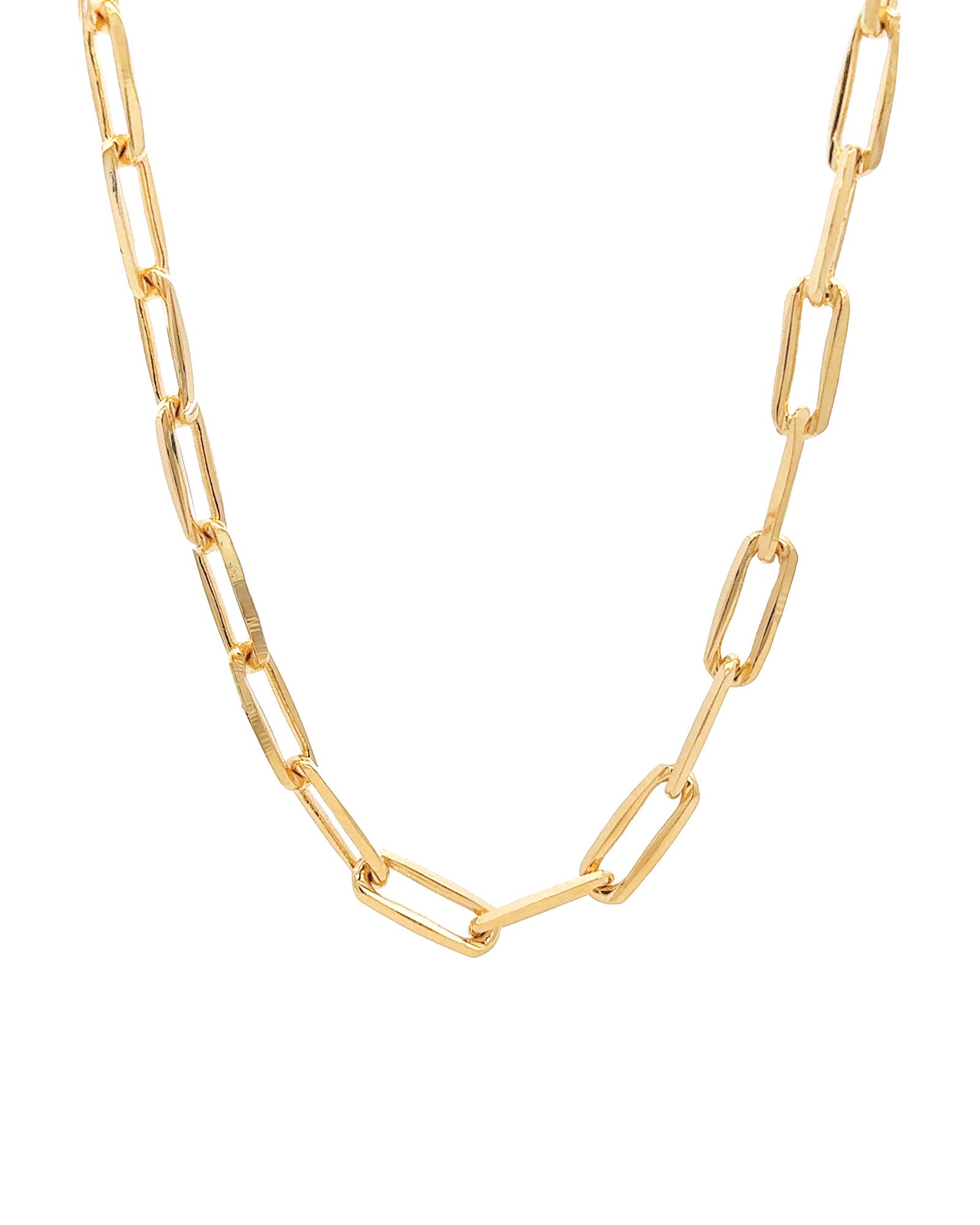 Paperclip Necklace | 5mm 18k Gold Plated / 16"