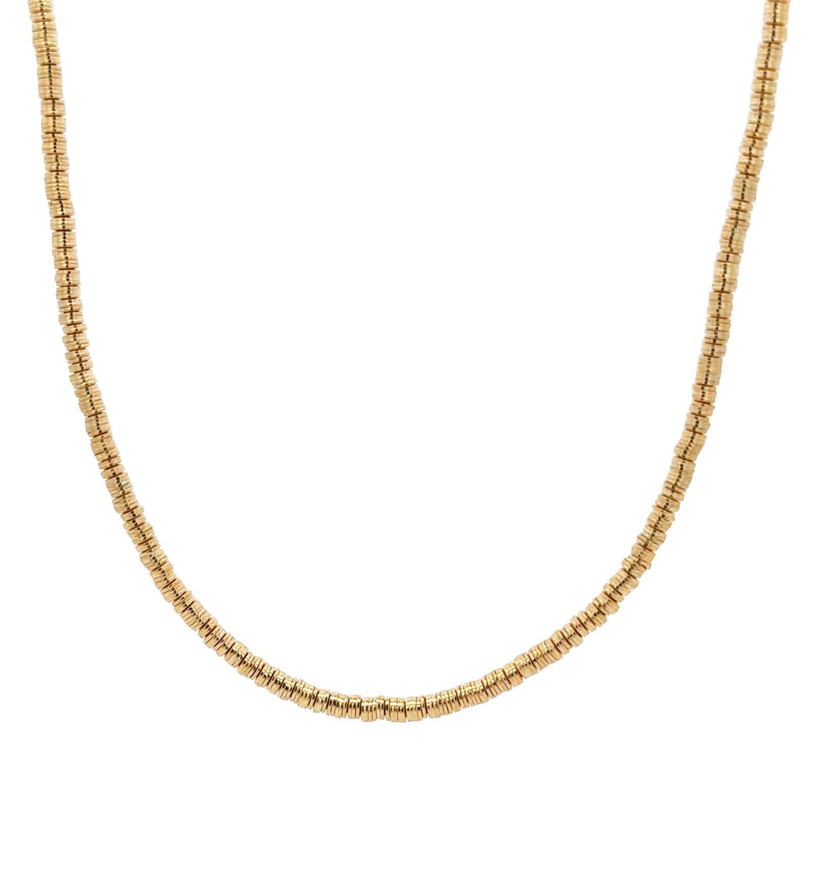 Disc Slice Necklace 18k Gold Plated