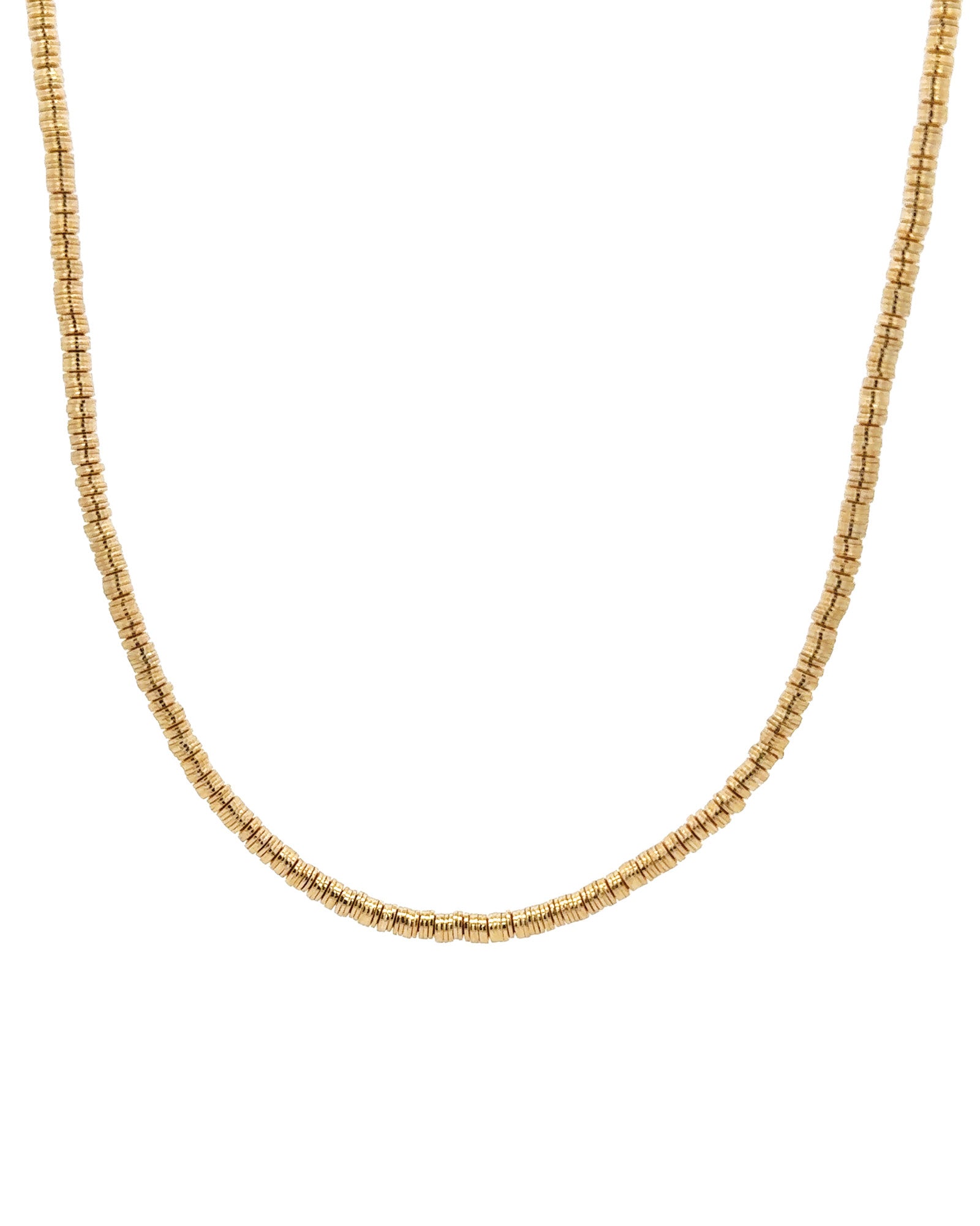 Disc Slice Necklace 18k Gold Plated