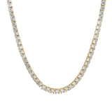 Tennis CZ Necklace | 4mm 18k Gold Plated, Cubic Zirconia