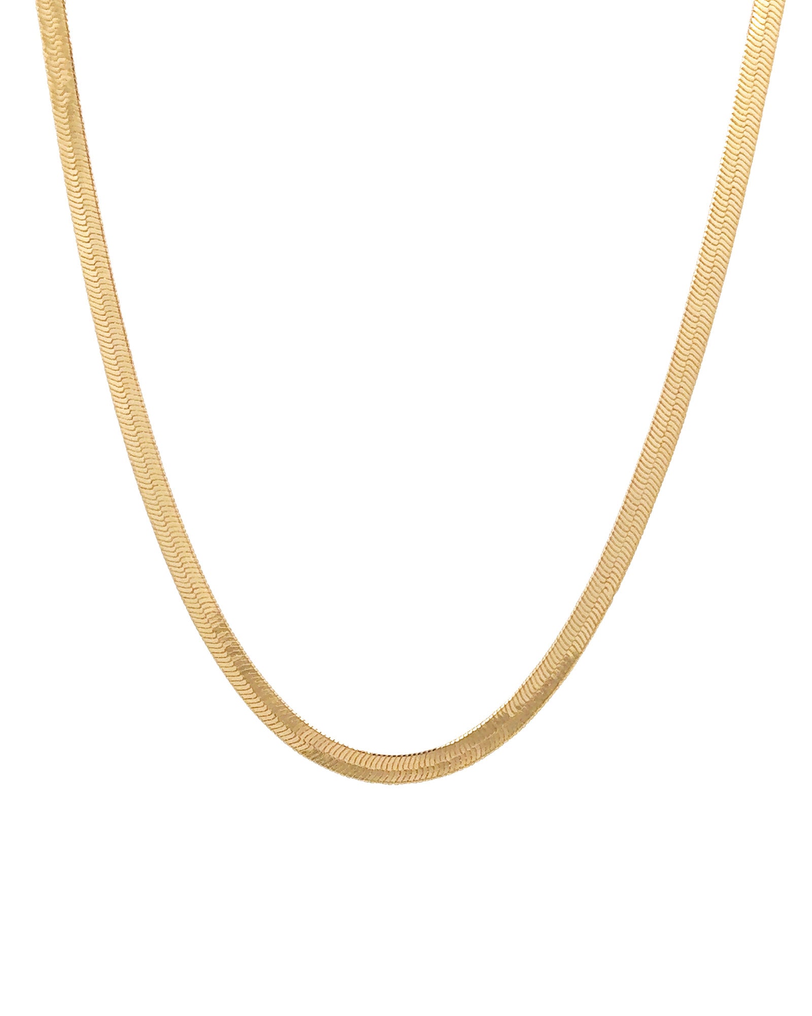 Herringbone Necklace | 3mm 18k Gold Plated