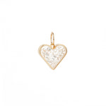 Heart Shaker CZ Charm 18k Gold Plated, Cubic Zirconia