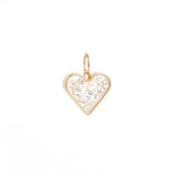 Heart Shaker CZ Charm 18k Gold Plated, Cubic Zirconia