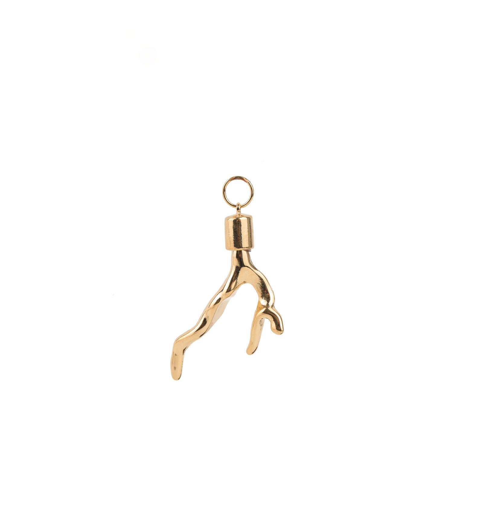 Coral Branch Charm 18k Gold Plated