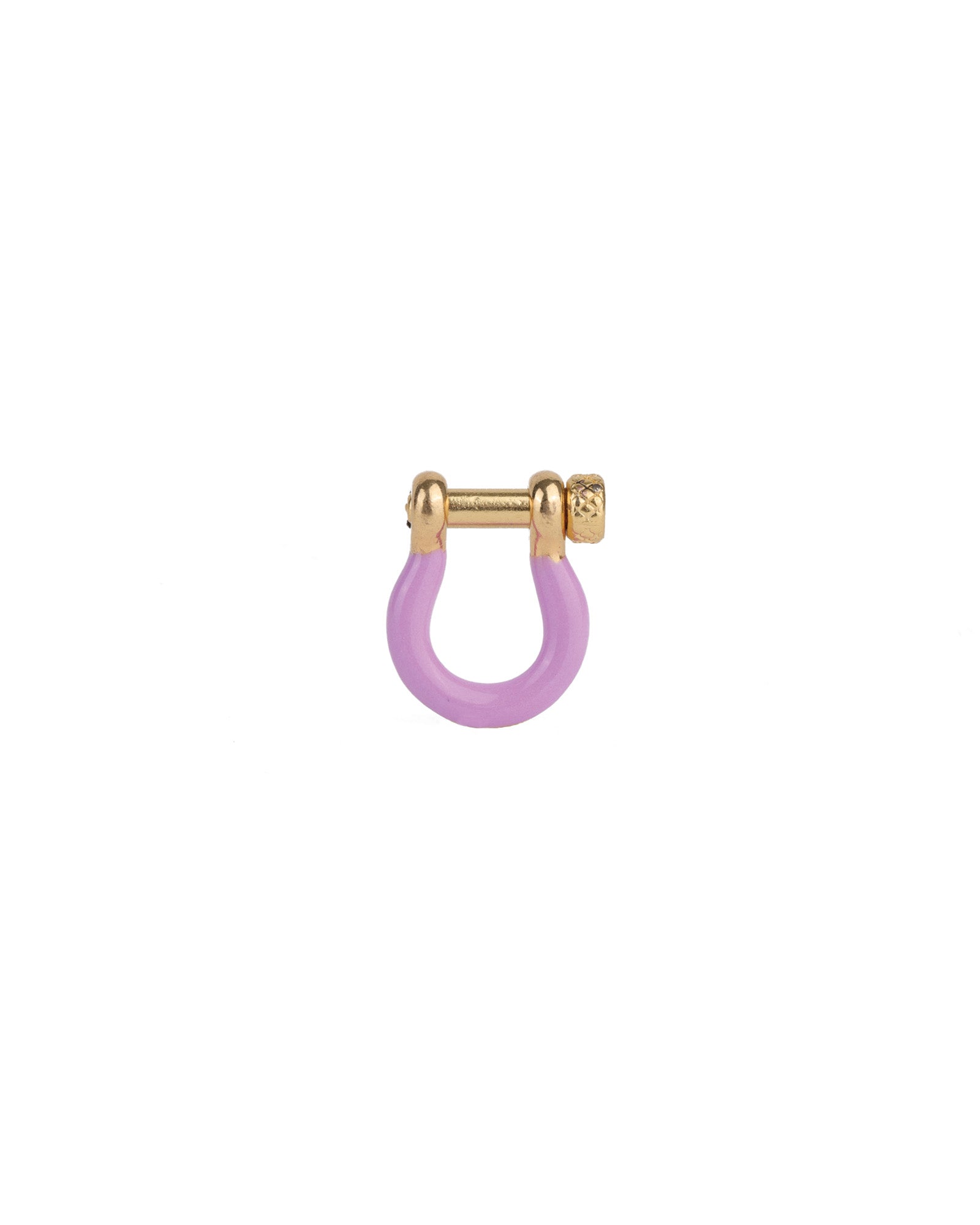 Enamel Carabiner 18k Gold Plated, Purple Enamel