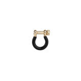 Enamel Carabiner 18k Gold Plated, Black Enamel