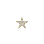 Pavé Star Charm 18k Gold Plated, Cubic Zirconia