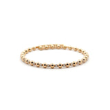 Alternating CZ Ball Coil Cuff 18k Gold Plated, Cubic Zirconia