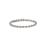 Alternating CZ Ball Coil Cuff Rhodium Plated, Cubic Zirconia