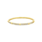 Pyramid Station Pavé Bangle 18k Gold Plated, Cubic Zirconia