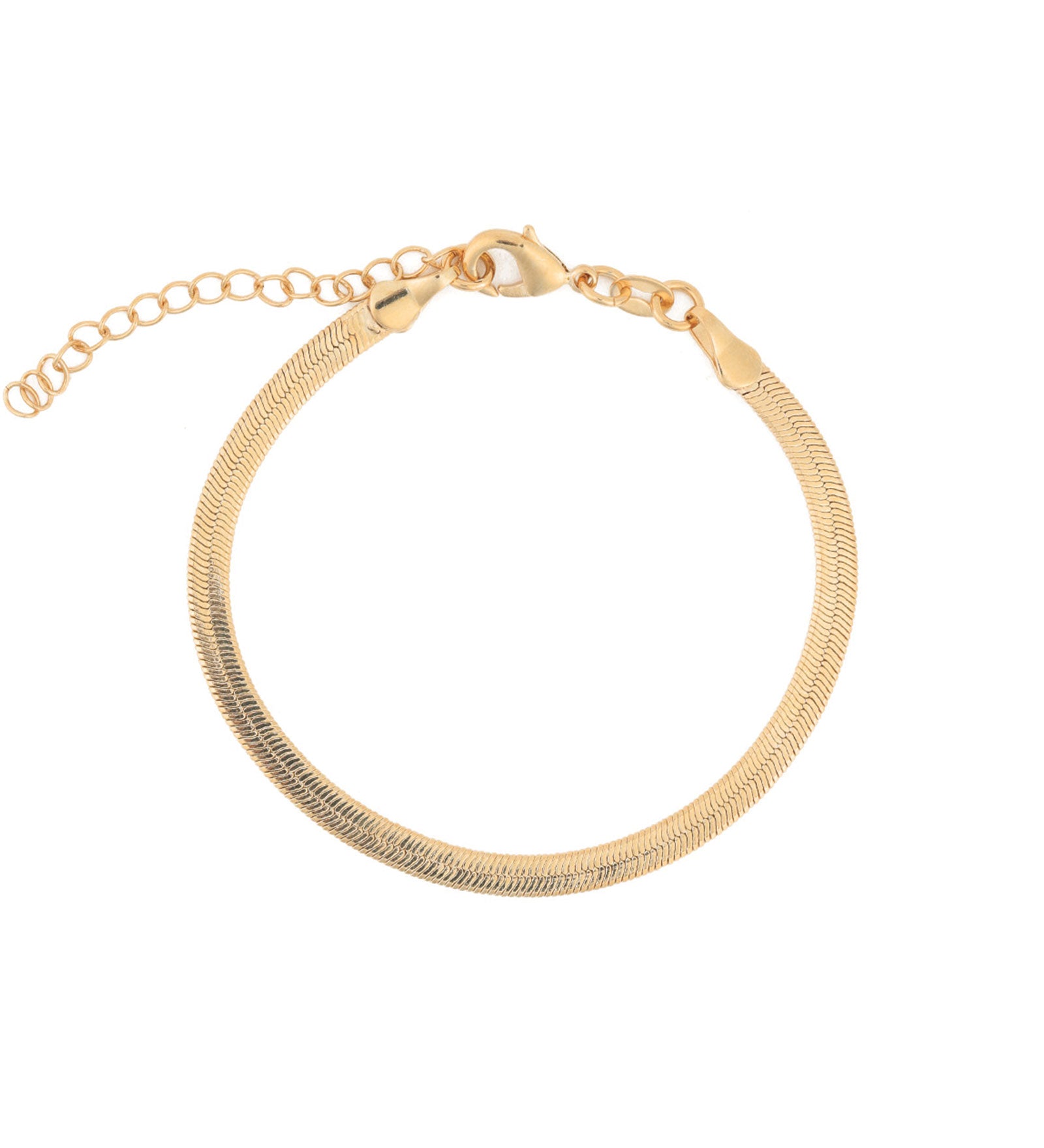 Baseline-Herringbone Bracelet-Bracelets-18k Gold Plated-Blue Ruby Jewellery-Vancouver Canada