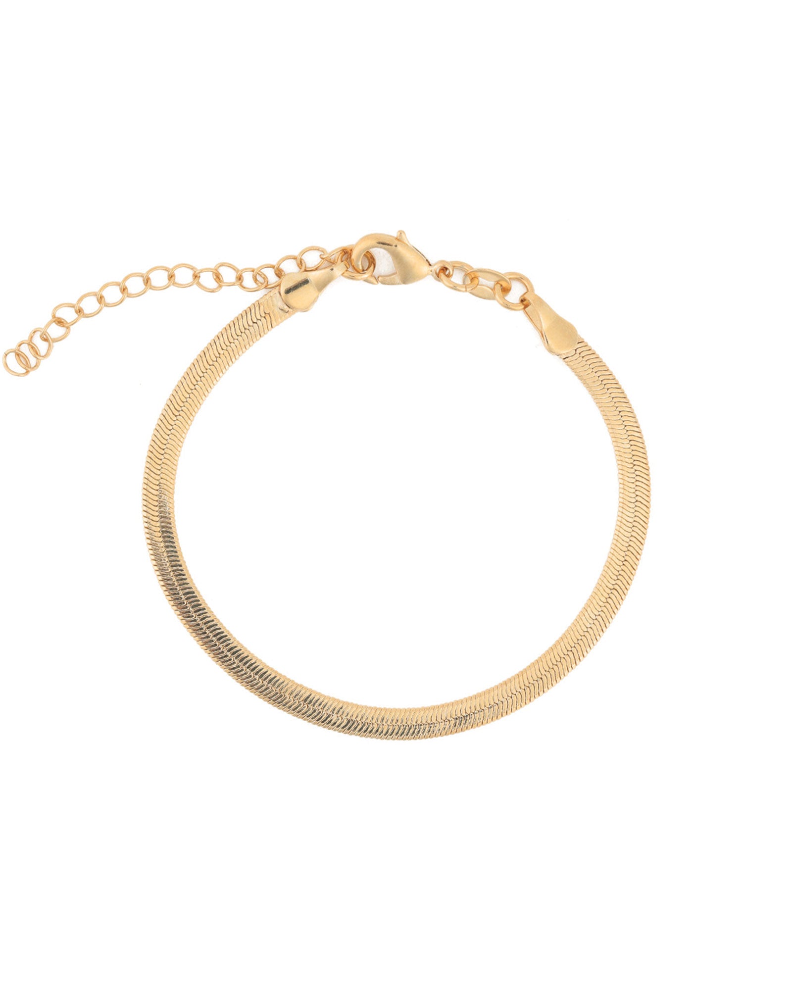 Baseline-Herringbone Bracelet-Bracelets-18k Gold Plated-Blue Ruby Jewellery-Vancouver Canada