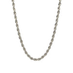 Rope Chain | 4mm Rhodium Plated / 18"