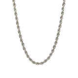 Rope Chain | 4mm Rhodium Plated / 18"