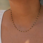 Charm Society-Enamel Chain Necklace-Necklaces-14k Gold Filled, Black Enamel-Blue Ruby Jewellery-Vancouver Canada