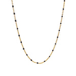 Enamel Chain Necklace 14k Gold Filled, Black Enamel